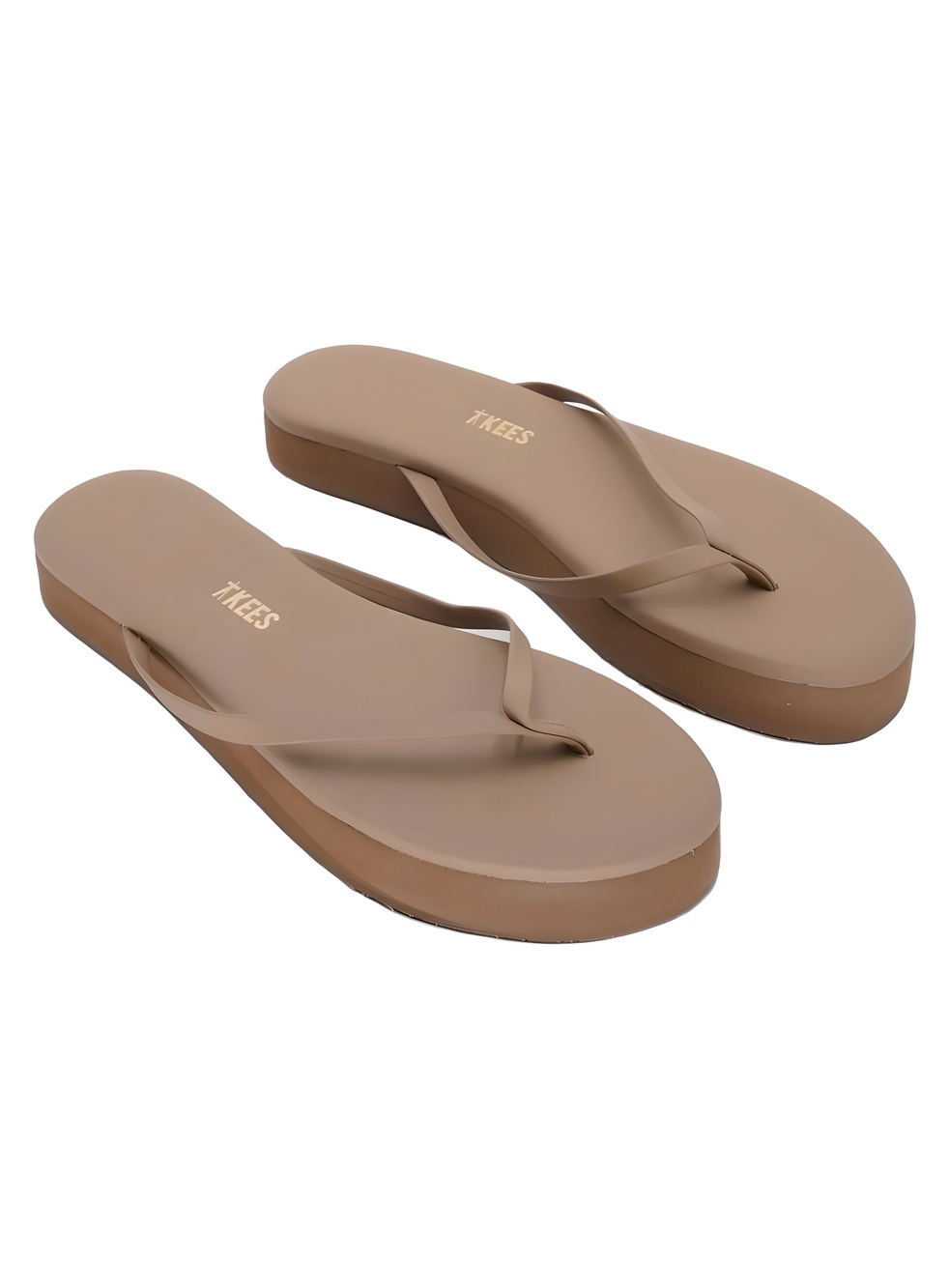 TKEES Lily Platforms Cocobutter Tan Flip Flop Sandals Size 8M